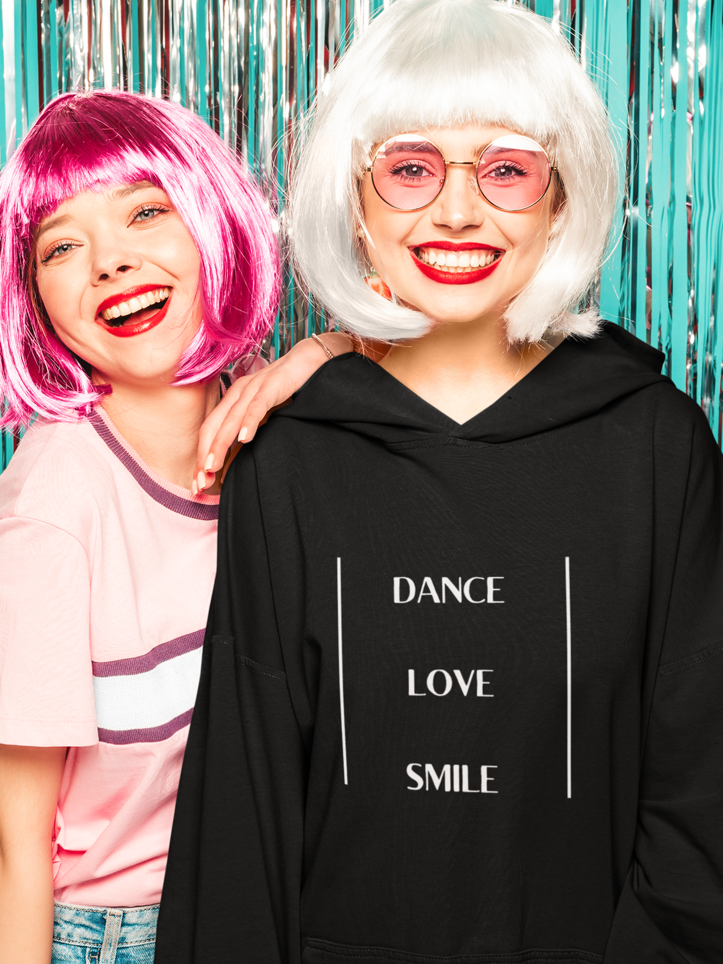 Eco Friendly Custom Hoodie for Women and Men - Dance Love Smile