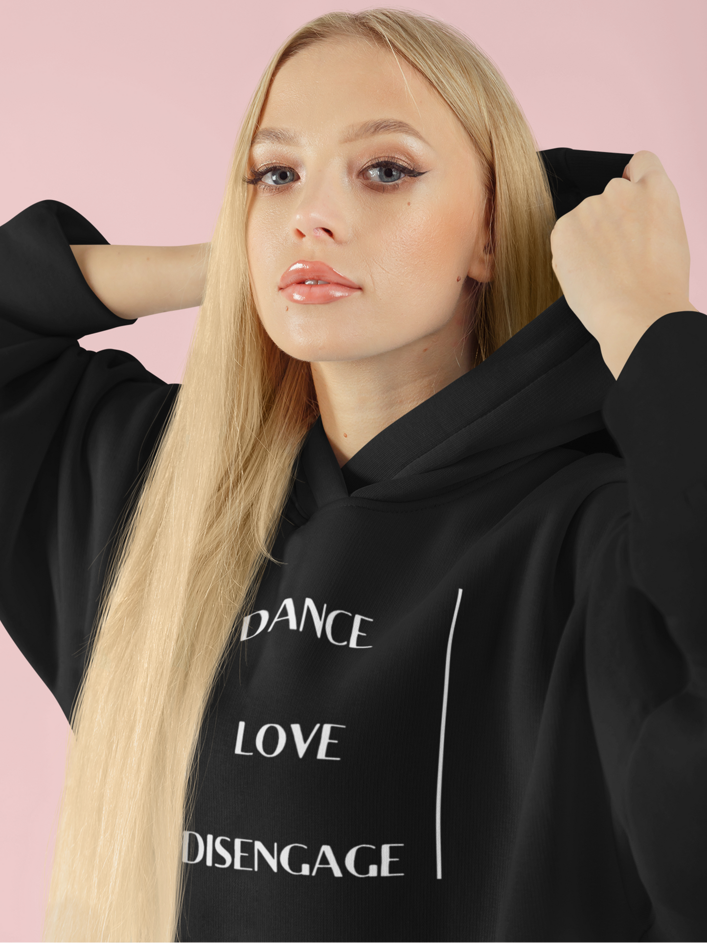 Eco Friendly Custom Hoodie for Women and Men - Dance Love Disengage