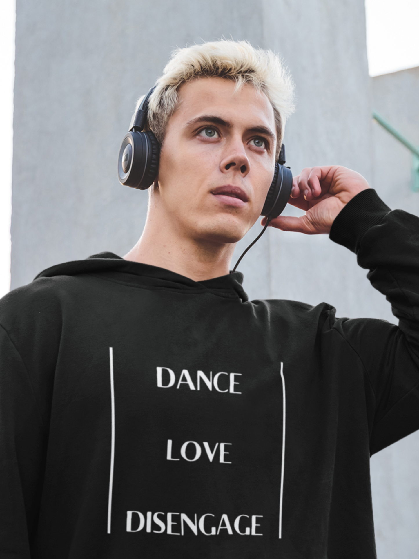 Eco Friendly Custom Hoodie for Women and Men - Dance Love Disengage