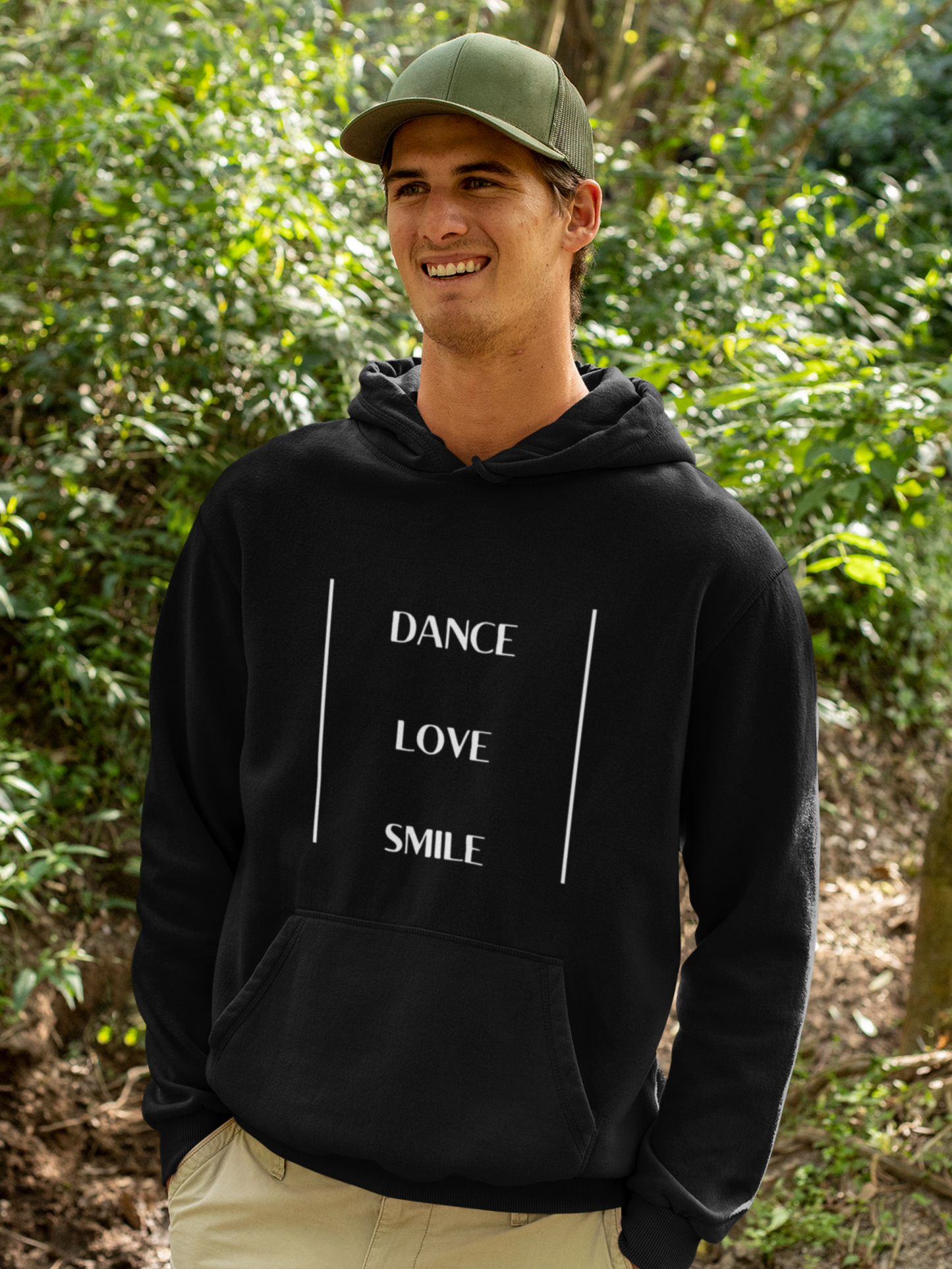 Eco Friendly Custom Hoodie for Women and Men - Dance Love Smile