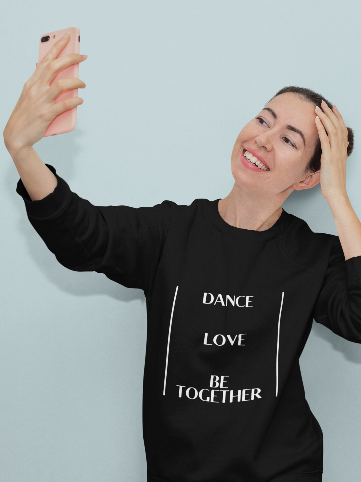 Eco Friendly Organic Cotton Unisex Fleece Sweatshirt - Dance Love Be Together