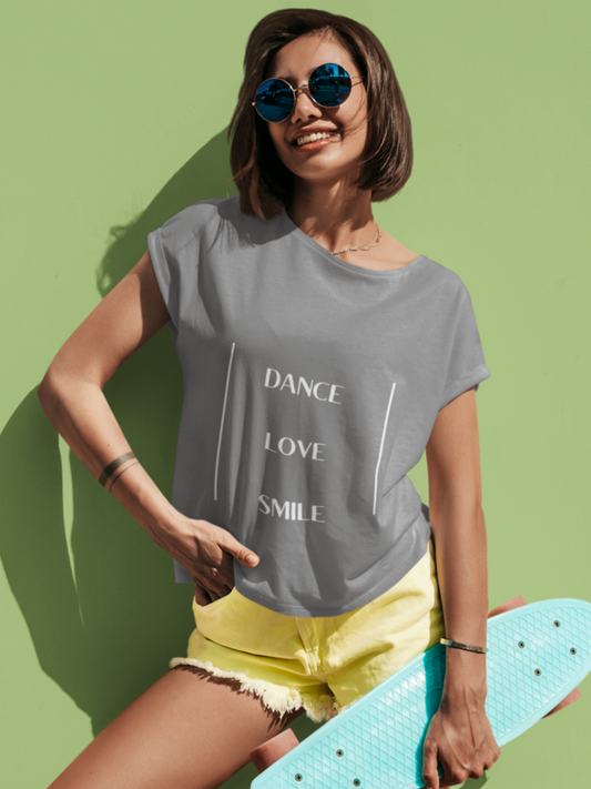Eco Friendly Custom T Shirt for Women and Men  - Dance Love Smile