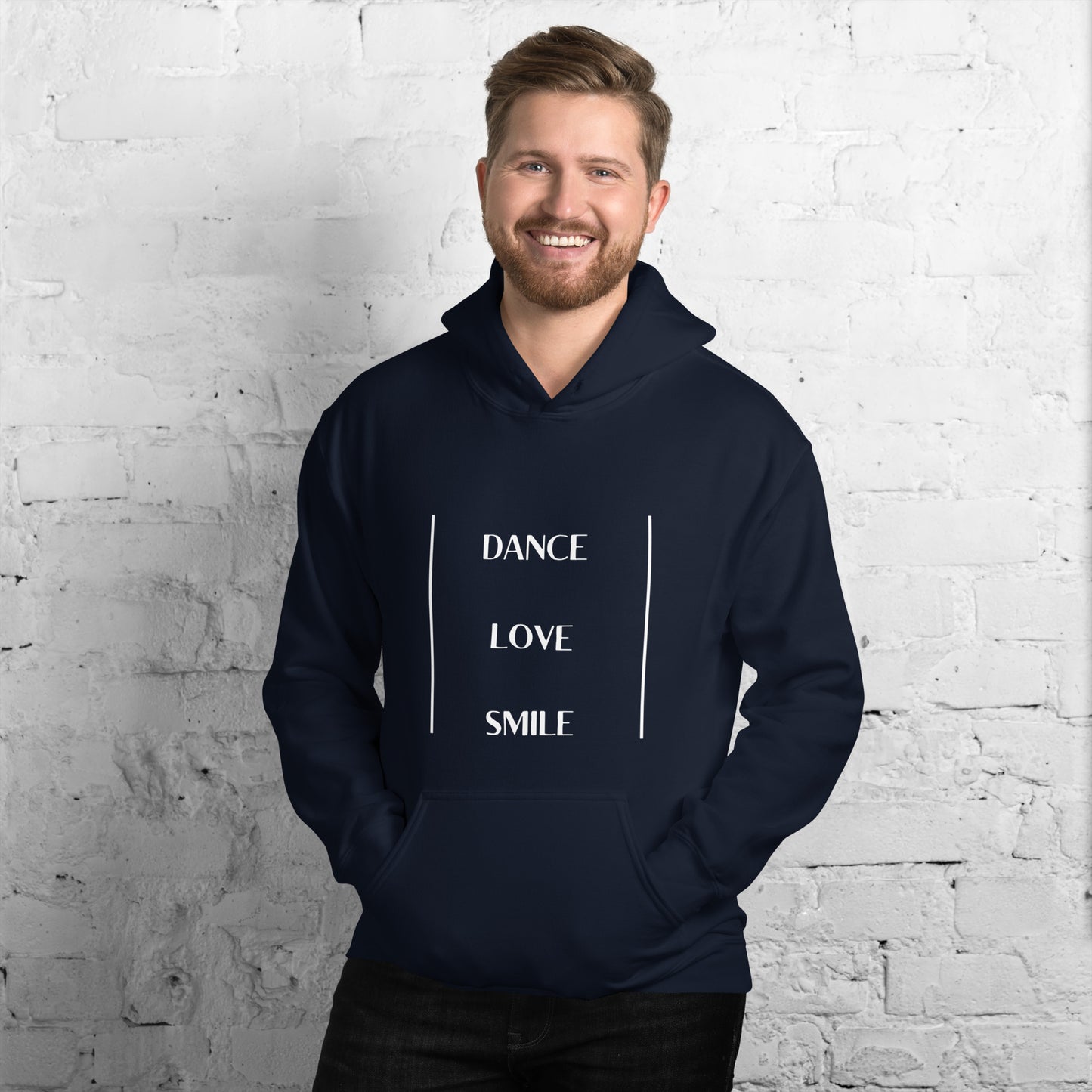 Eco Friendly Custom Hoodie for Women and Men - Dance Love Smile