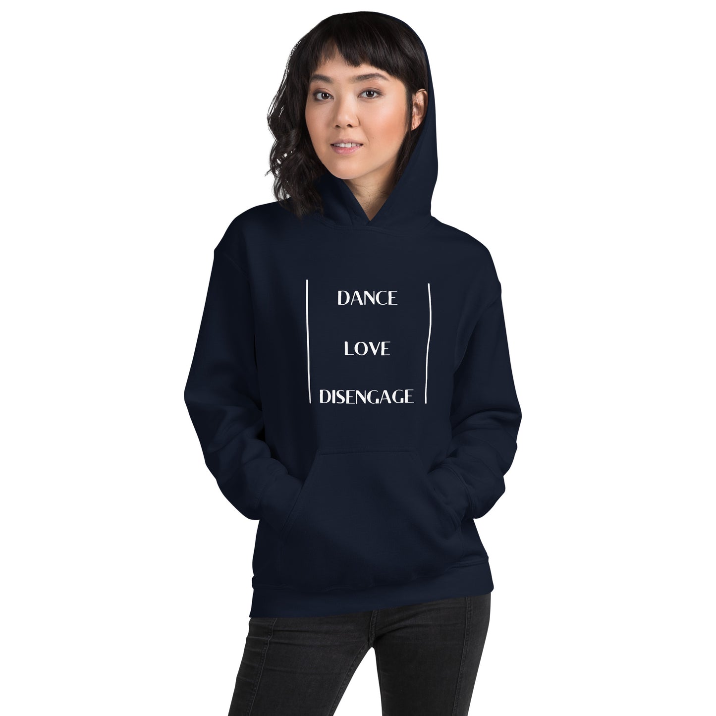 Eco Friendly Custom Hoodie for Women and Men - Dance Love Disengage